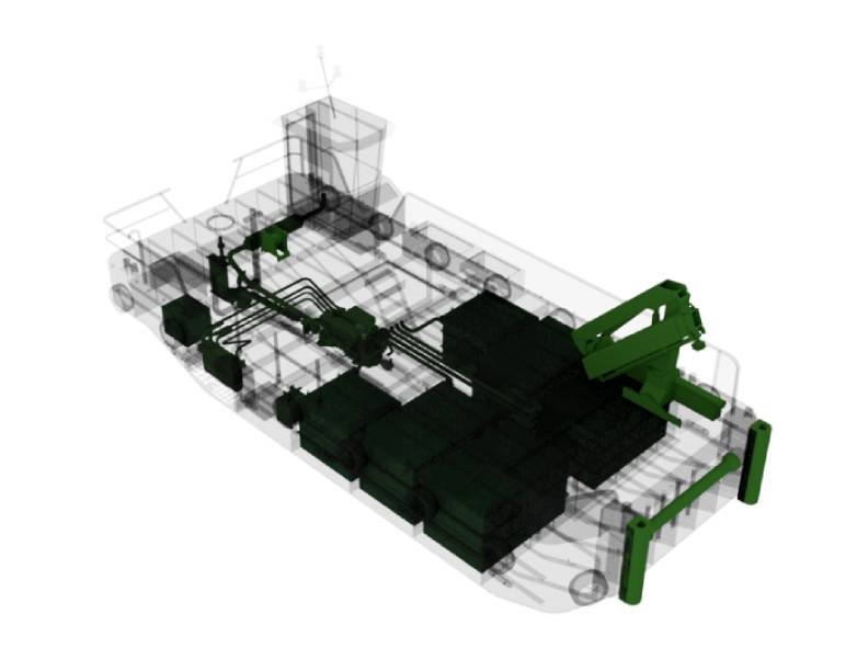 Equipment of workboat by ECTMarine